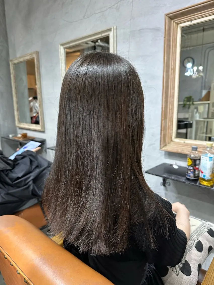 セミロング セミロングパーマ 縮毛矯正 goen/ カミムラシュウヘイのヘアスタイル