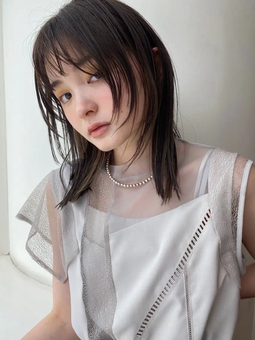 ミディアム カラー 透明感カラー ヘアカラー トリートメント ヘッドスパ 🪐透明感カラー/ カワクボ モネのヘアスタイル