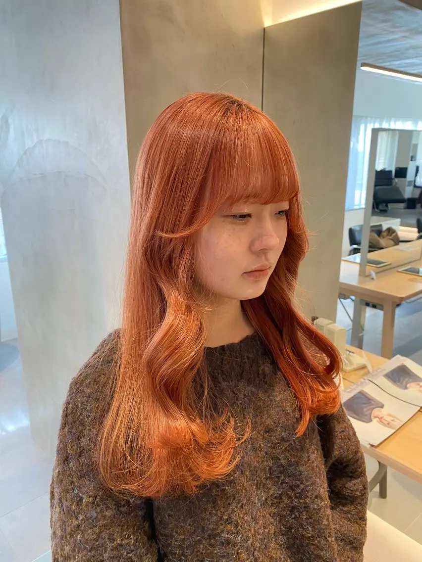 ロング カラー ヘアカラー トリートメント ヘッドスパ ヘアセット 似合わせボブ✨️ RIEのヘアスタイル