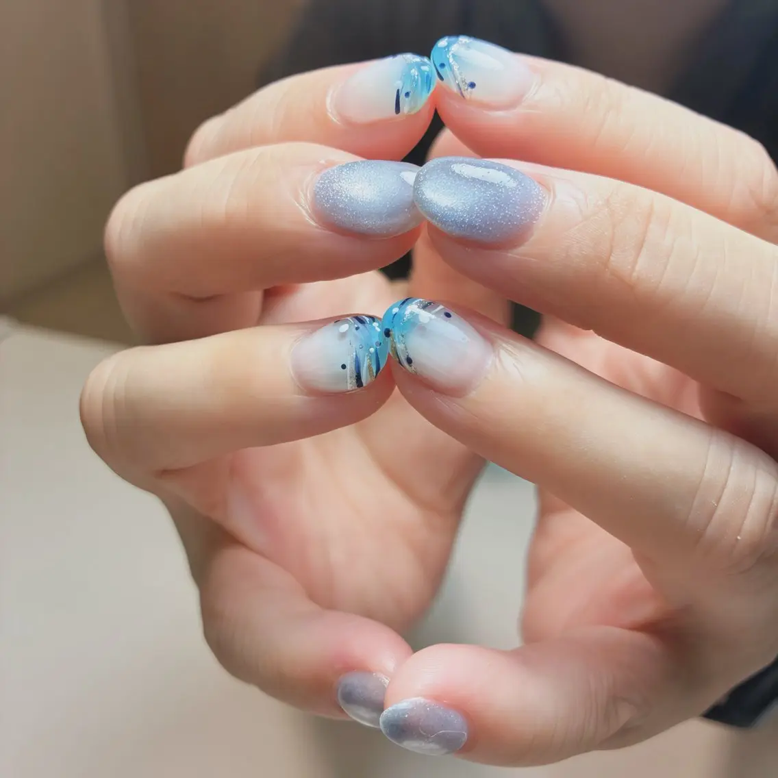 ネイル フットネイル 氷ネイル・うるうるネイル マグネットネイル ニュアンスネイル シンプルネイル ハンドネイル nail salon anoneのネイルデザイン