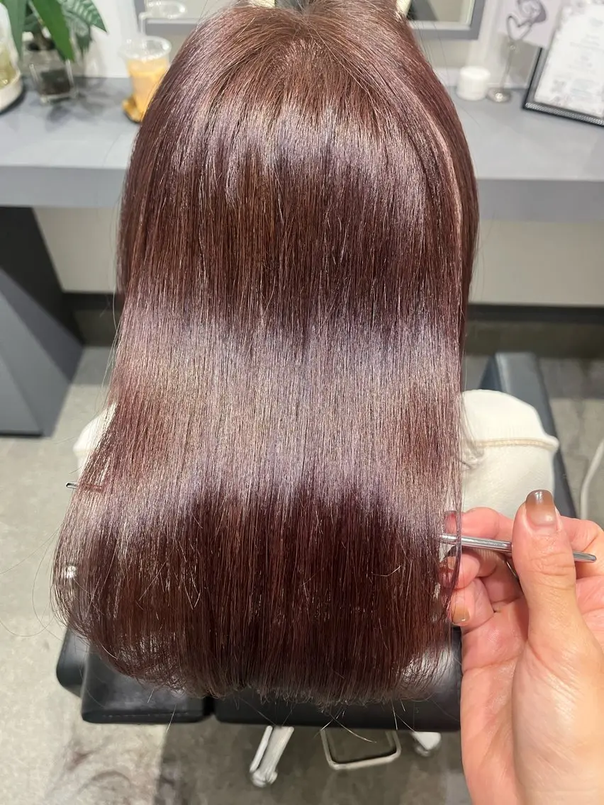 ミディアム カット ヘアカラー 堀越 エリのヘアスタイル