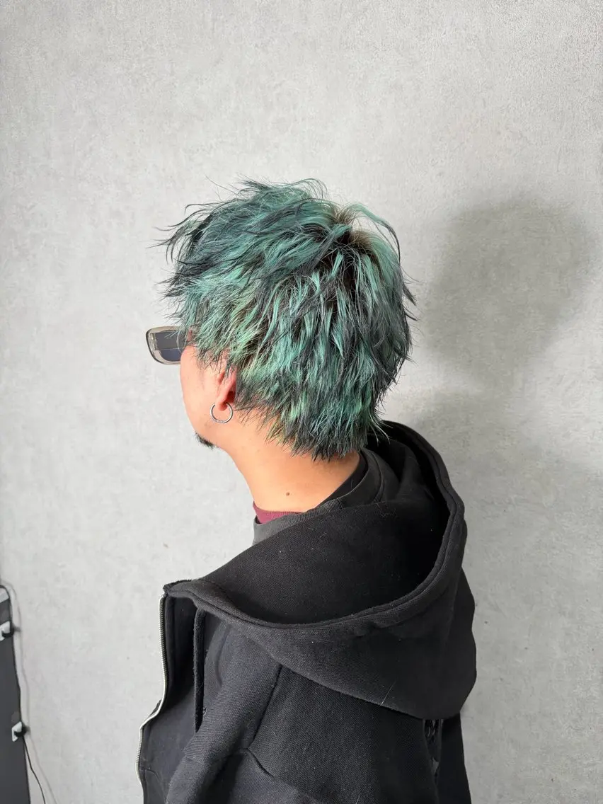 カラー デザインカラー ヘアカラー 羽エクステハイトーン naviRaikiのヘアスタイル
