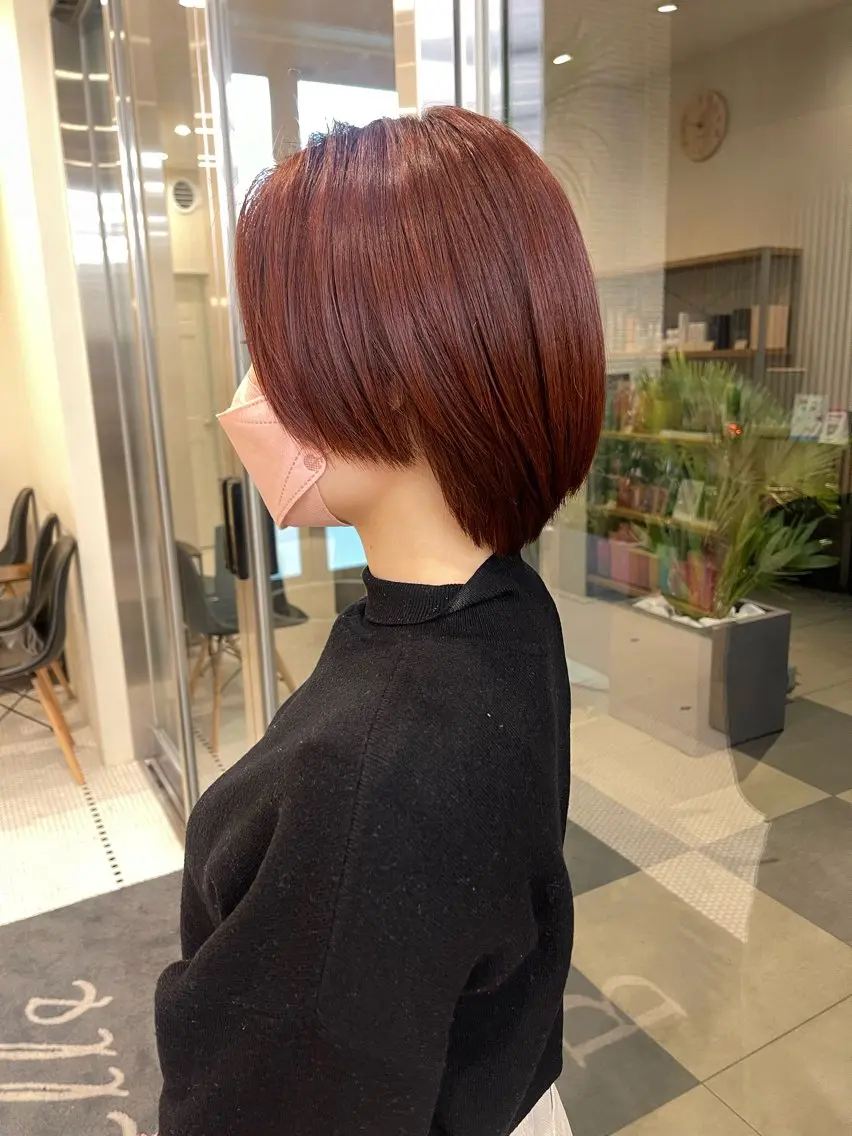 ショート カラー ブリーチ ブリーチなしカラー レイヤーカット🫧 🎀Tomoka🎀のヘアスタイル