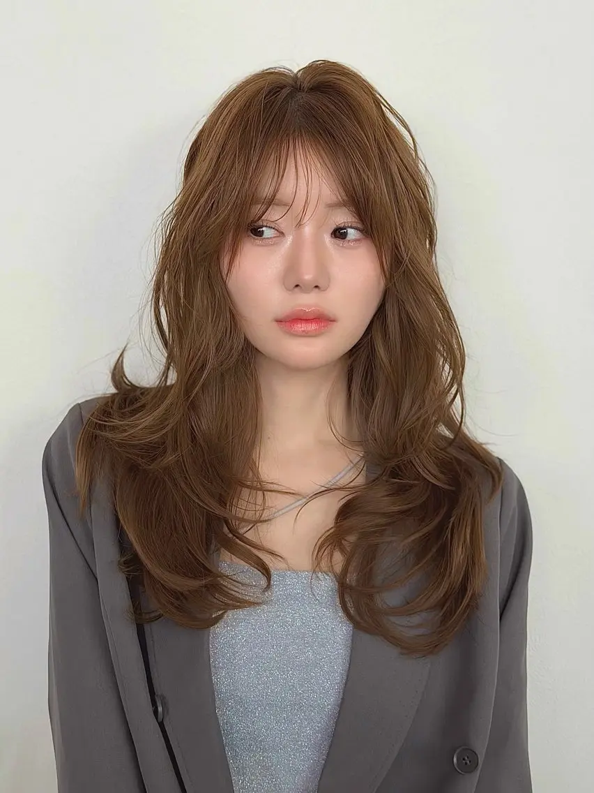 セミロング レイヤーカット カット ヘアカラー トリートメント ✨透明感カラー 恵比寿HAYATO✨のヘアスタイル