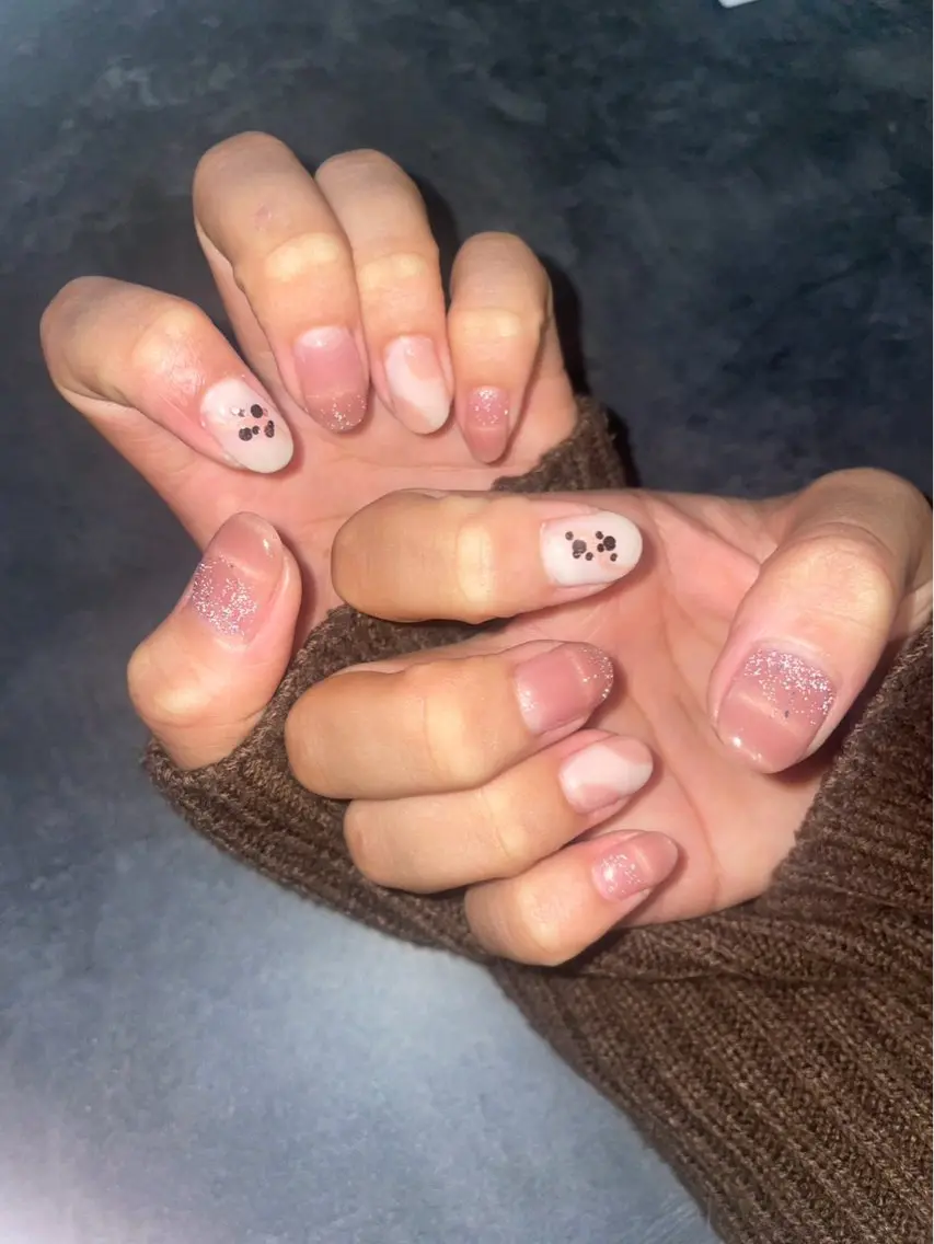 ネイル フラッシュネイル マグネットネイル ピンク ピンクベージュ ハンドネイル nail.s misatoのネイルデザイン