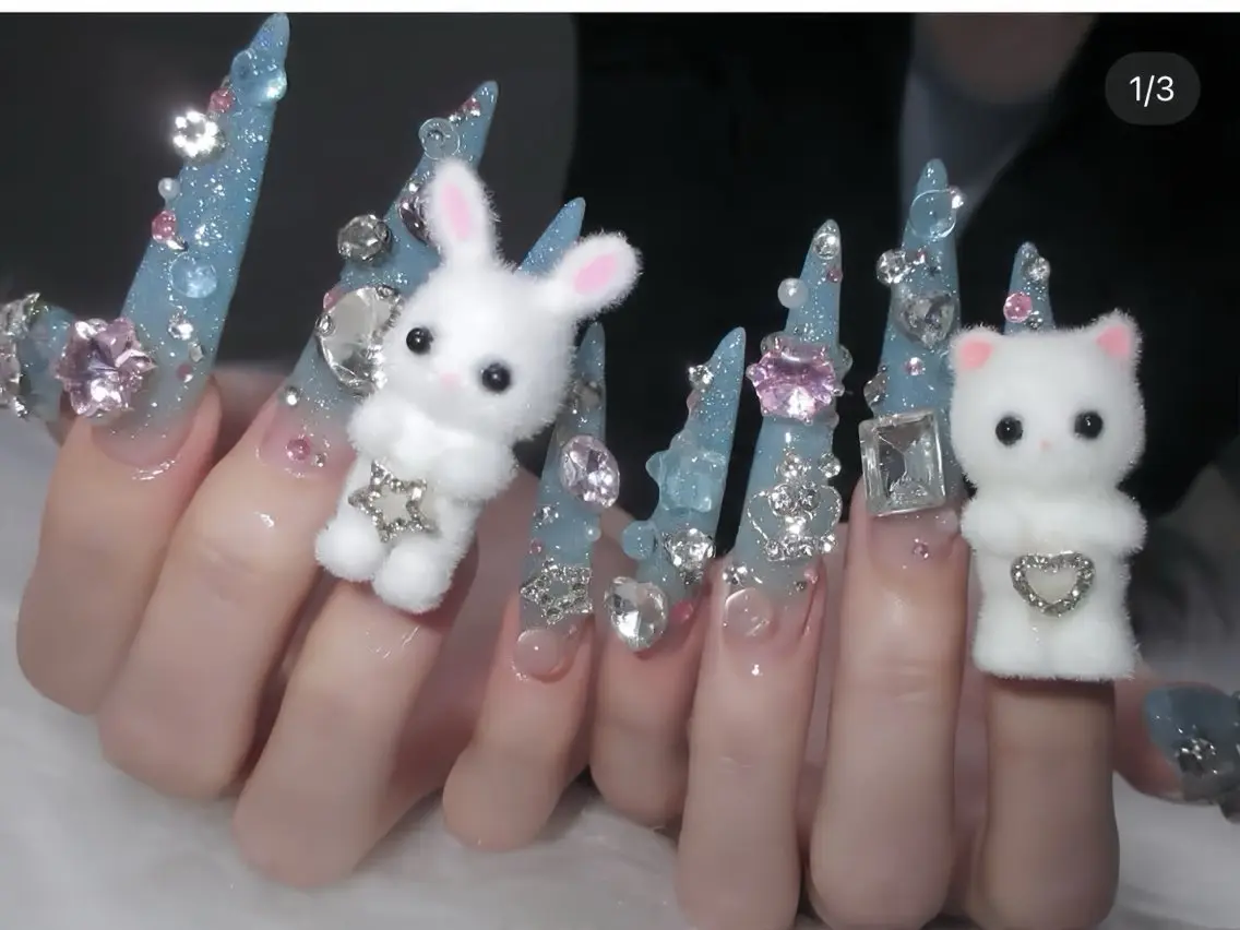 ネイル オーロラネイル チークネイル 桜ネイル クリアネイル ドット ハンドネイル Rin Nail Shinokuboのネイルデザイン