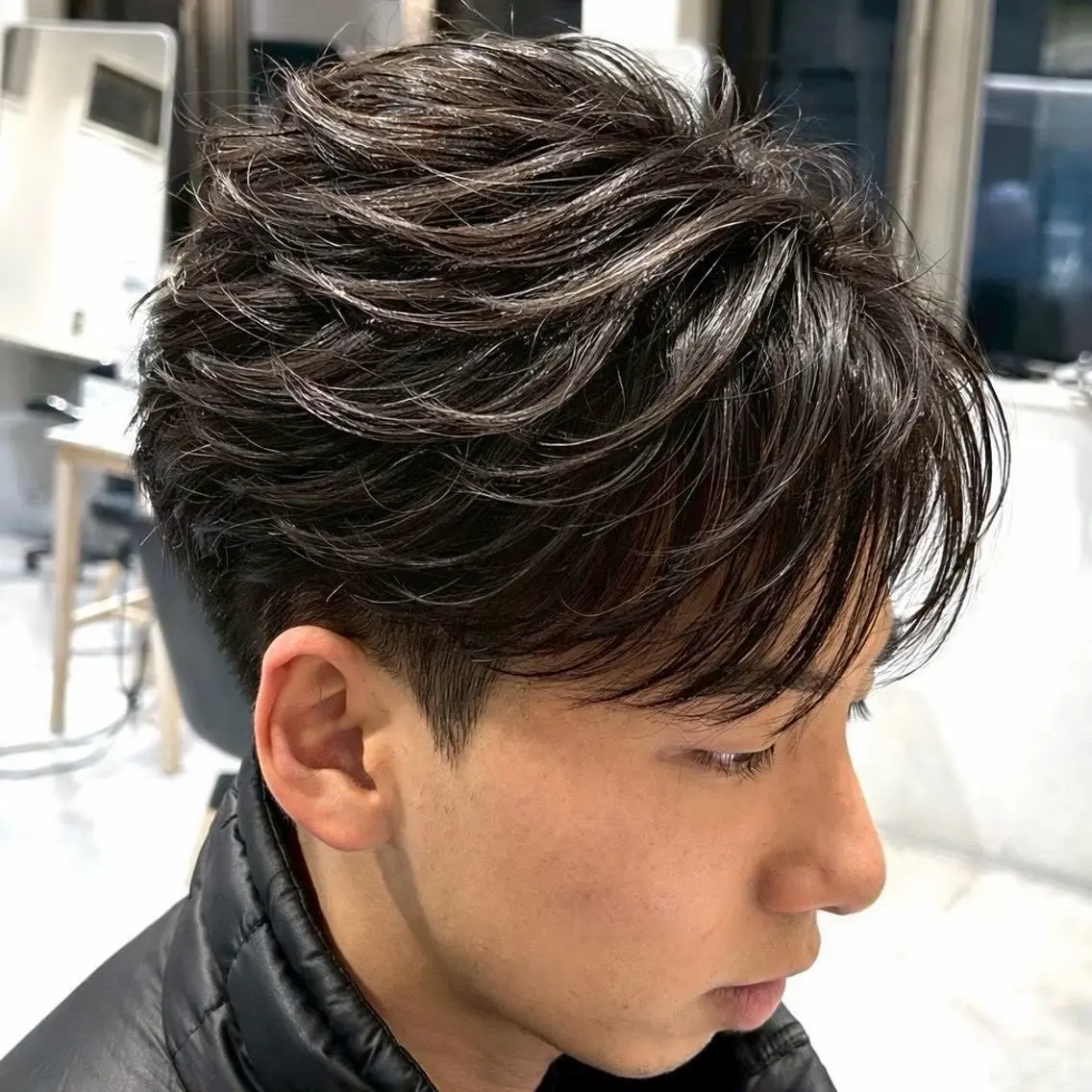 ショート パーマ メンズ パーマ 🇰🇷韓国フェザー パーマ🪽‪/ユウトのヘアスタイル