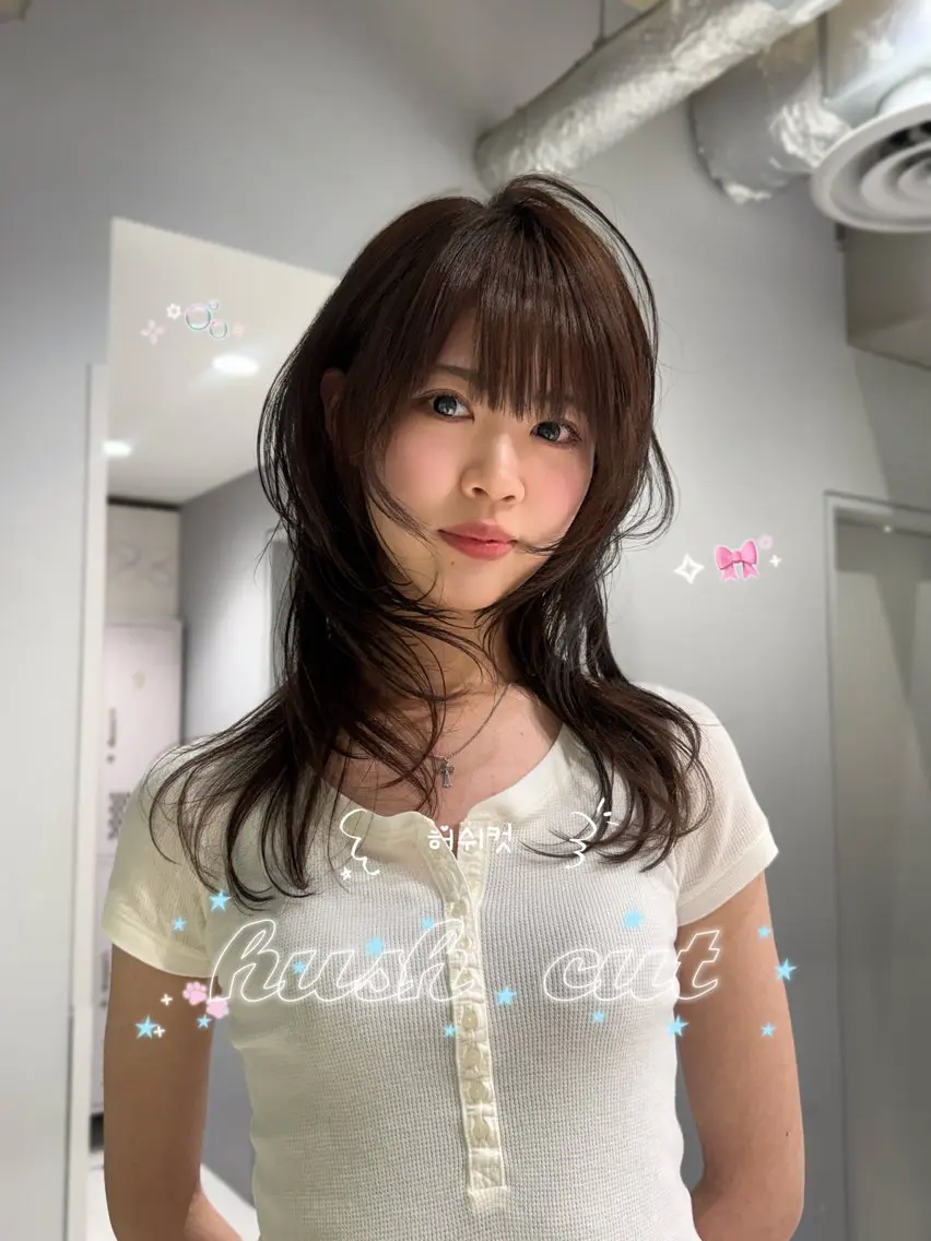 セミロング ハッシュカット 新宿レイヤーカット (火)吉祥寺🎀リサのヘアスタイル