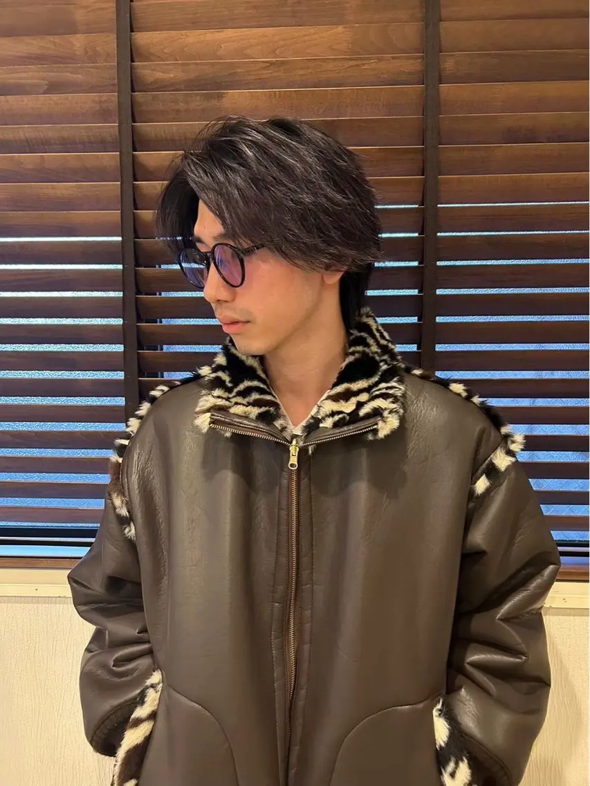ミディアム カラー メンズ 榊原 貫太のヘアスタイル