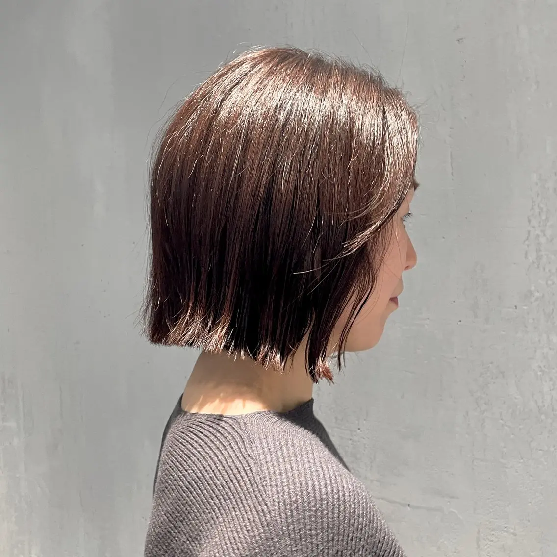 ショート カラー 切りっぱなしボブ ボブ くびれヘア 外ハネヘア カット ヘアカラー トリートメント ヘッドスパ matka白髪ぼかし 大人ヘア/KEIKOのヘアスタイル