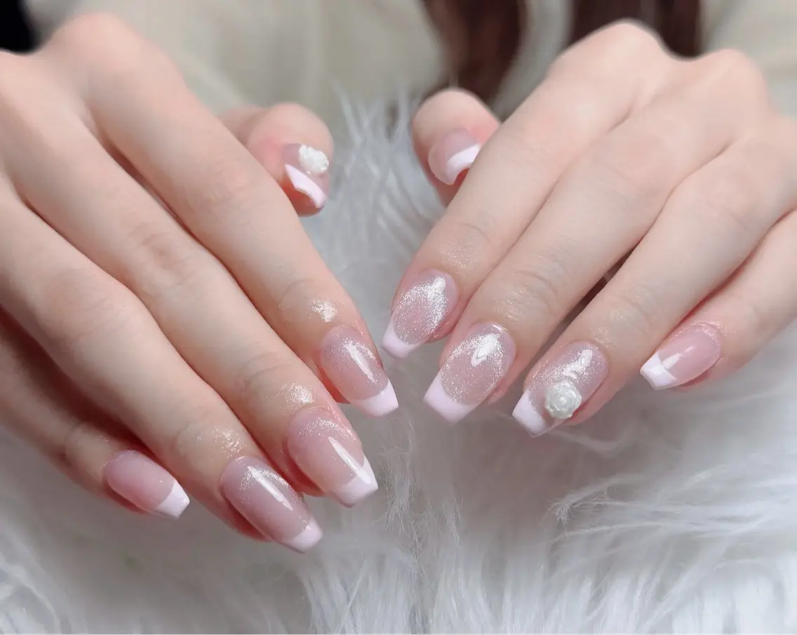 ネイル アートネイル フレンチネイル ジェルネイル 韓国ネイル マグネットネイル ハンドネイル Lenie Nail Okuboのネイルデザイン