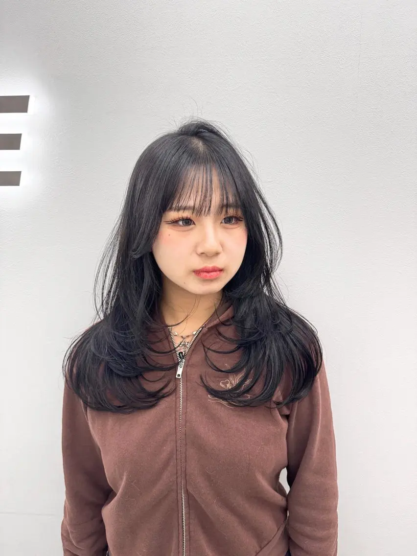ロング カット ヘアカラー 韓国系支持率No.1 レイヤー特化/きょうのヘアスタイル