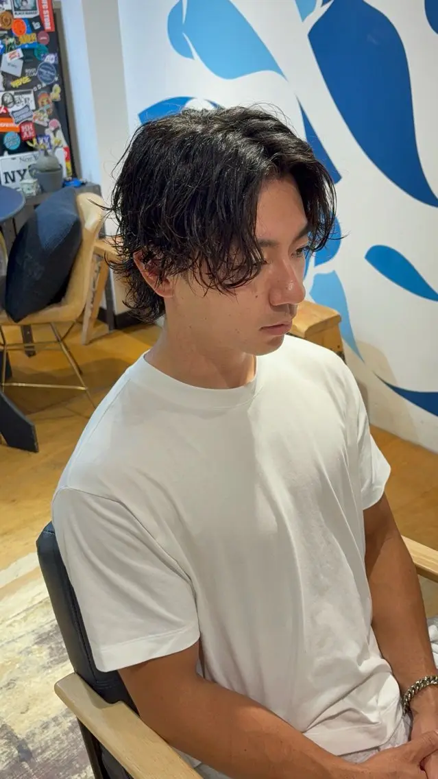 メンズ カット パーマ aDALil川越 😎AZUSAのヘアスタイル