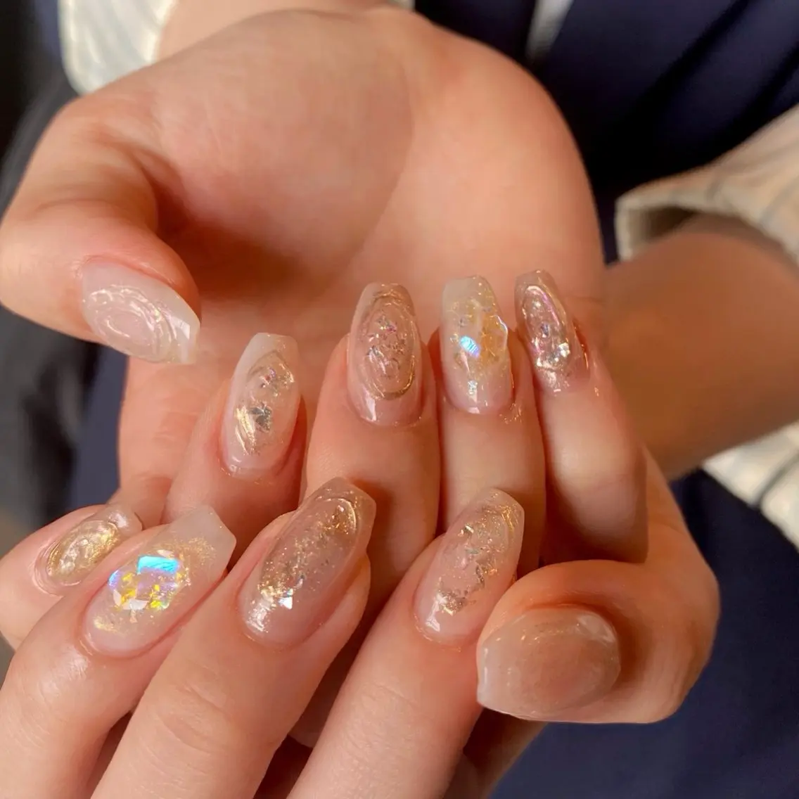 ネイル ニュアンスネイル ぷっくりネイル 春ネイル amuse ニュアンス/個性派のネイルデザイン