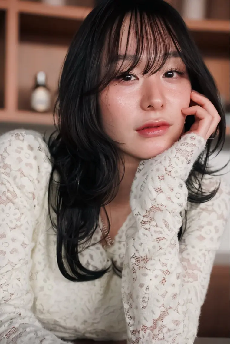 ミディアム カラー カット トリートメント Delight 松田響輝のヘアスタイル