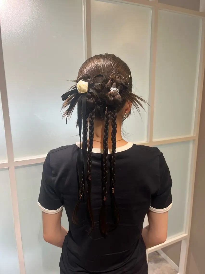 ロング 韓国風ヘア ヘアセット 🩵tocca yui🩵のヘアスタイル