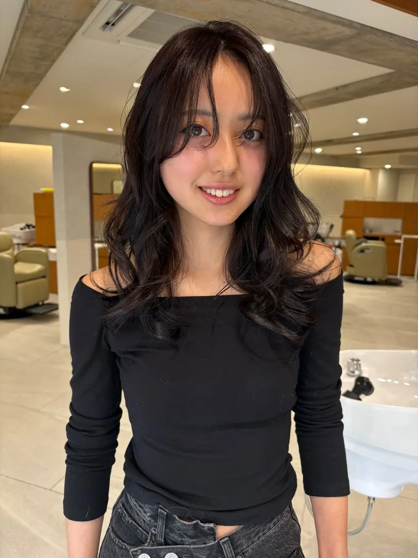 ミディアム 顔周りカット 似合わせカット ヘアカラー トリートメント ダイスケさん /ブラウンカラーのヘアスタイル