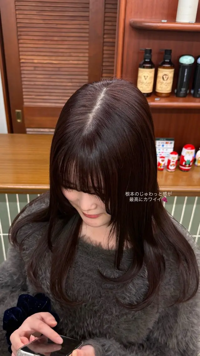 ロング カラー DEPT 西川もかのヘアスタイル