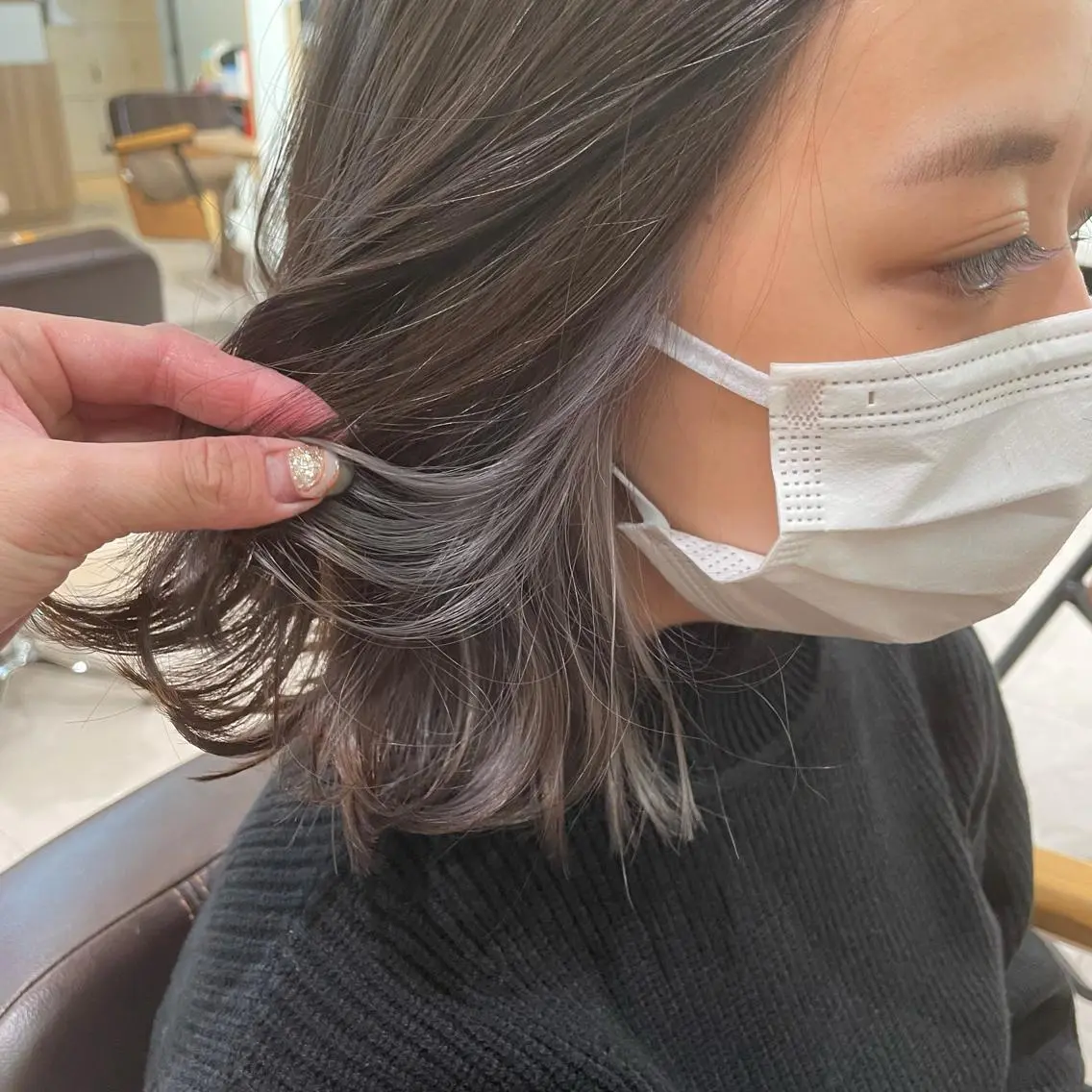 ショート カラー ヘアカラー 心斎橋/ブリーチなし 髪質改善/レイヤーのヘアスタイル