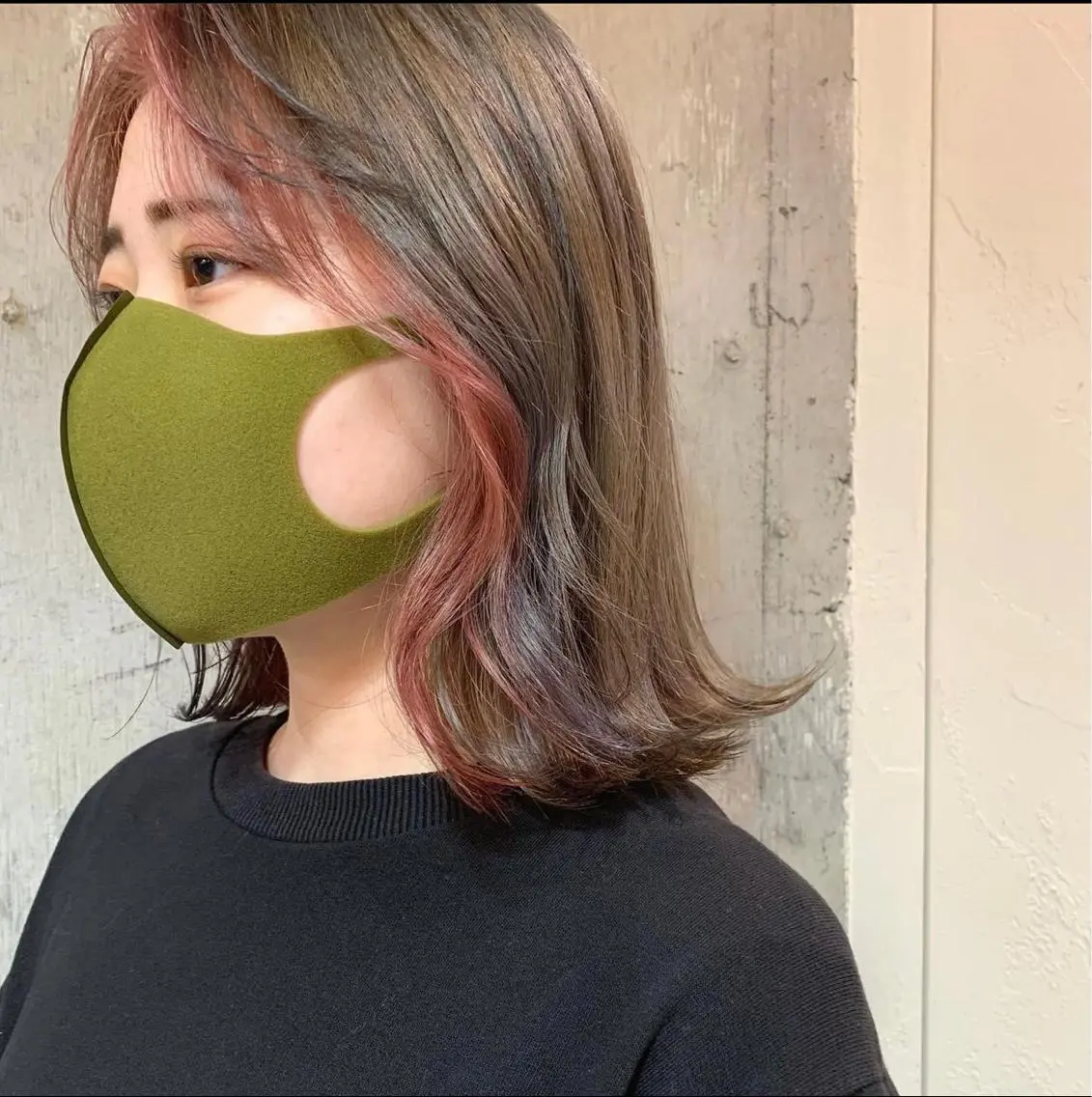 ミディアム ミストバング kiyono ⭐︎ダブルカラーのヘアスタイル