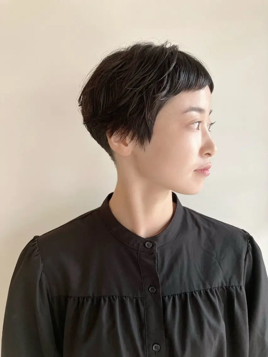 ショート パーマ ベリーショート ボブ くせ毛 ショートヘア ニュアンスパーマ カット パーマ 川間 将彦のヘアスタイル