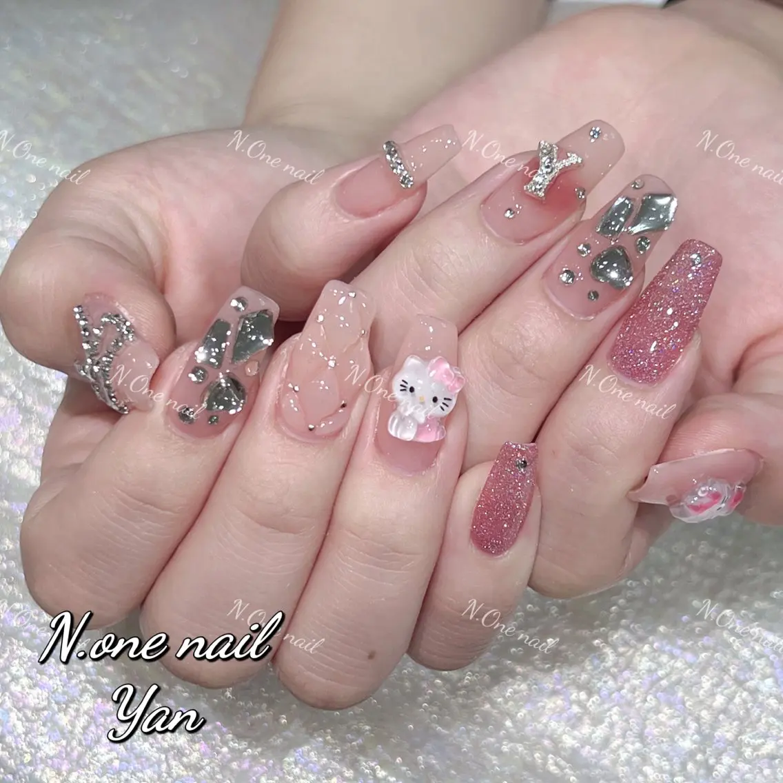 ネイル 長いだし/スカルプ/ パラシェルN.oneのネイルデザイン