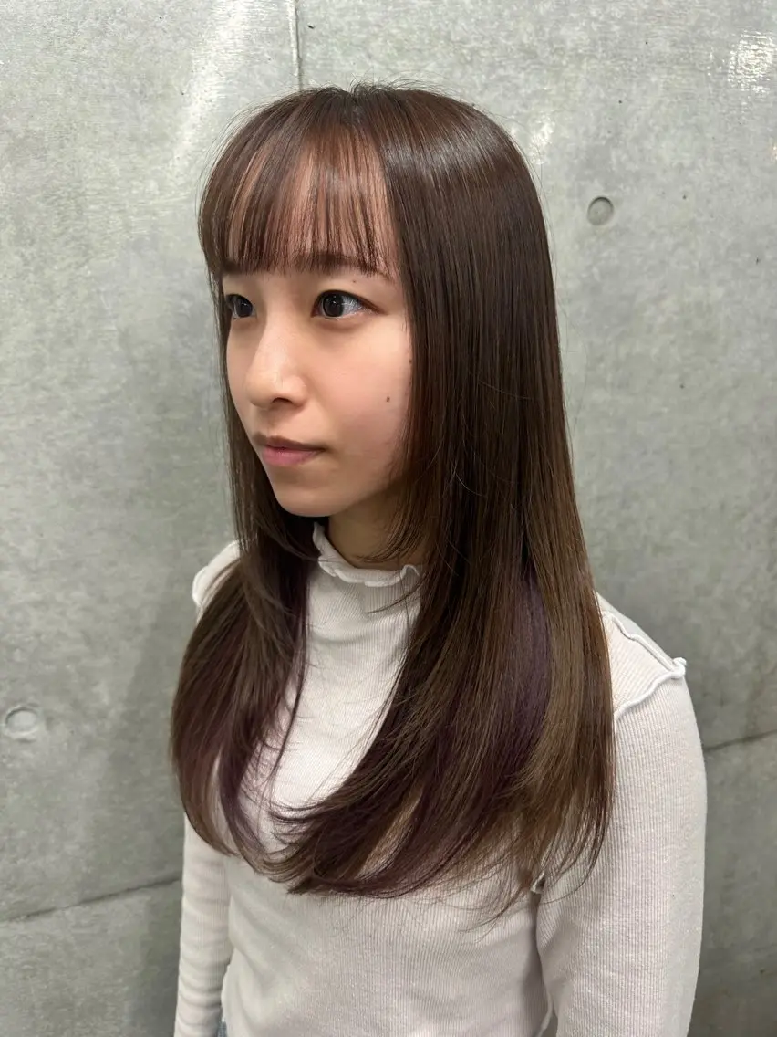 ロング カラー カット ヘアカラー トリートメント 原宿アンリ 山下卓也のヘアスタイル