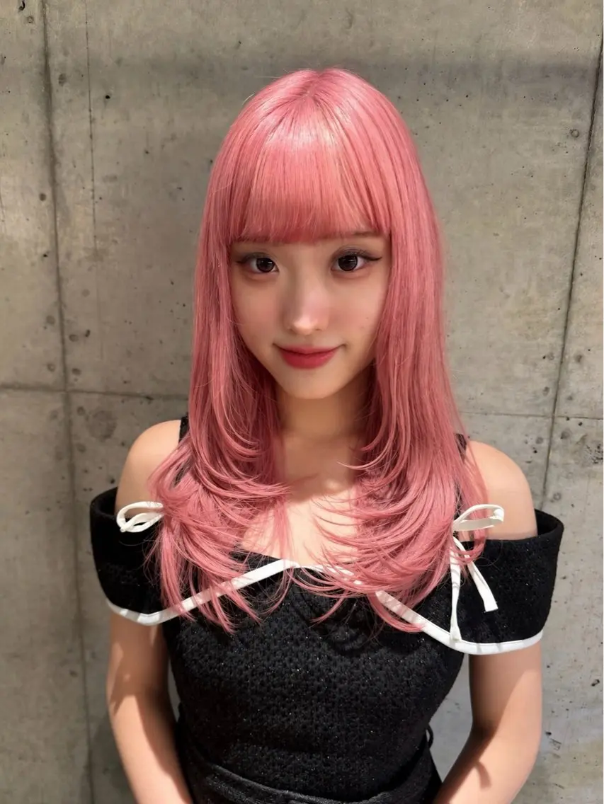 ロング カラー カット ヘアカラー トリートメント ブリーチなしW 🩷髪質改善/優希のヘアスタイル