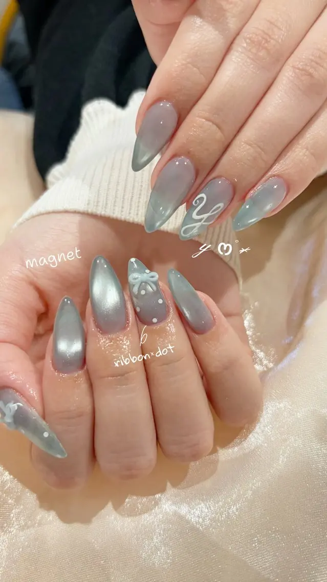 ネイル マグネットネイル ハンドネイル ハンドケア SALON JiJi ruruのネイルデザイン