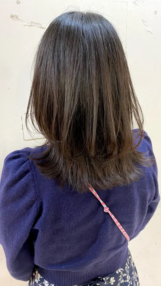 セミロング カラー 透明感カラー グレージュ レイヤーカット カット ヘアカラー トリートメント レイヤー×髪質改善✨ 渋谷/佐藤侑哉のヘアスタイル
