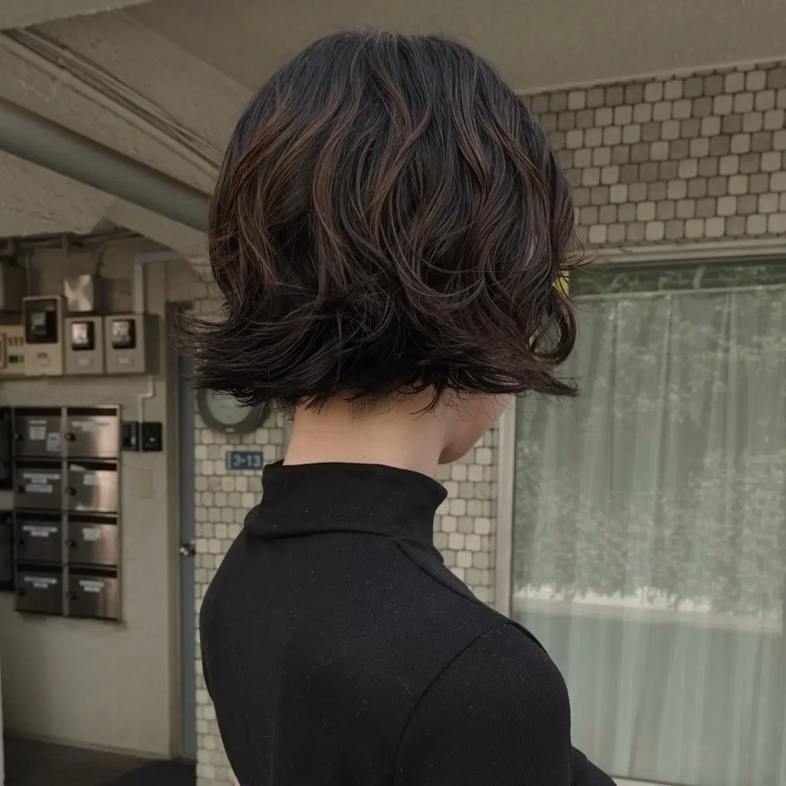 ミディアム カット パーマ 川田大輝 ナチュラルモードのヘアスタイル