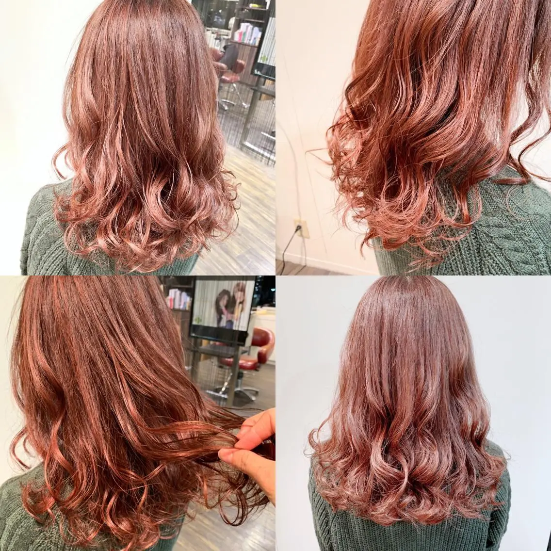 ロング カラー ヘアアレンジ オレンジ ピンクカラー 🌿‬ ܸAir 透明感🌱西村知佳のヘアスタイル