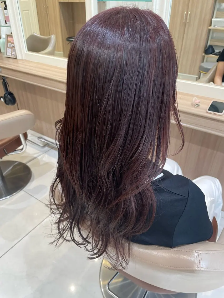 ロング カラー ヘアアレンジ カット ヘアカラー トリートメント 韓国ヘアメイク🎀/ 縮毛矯正✨山本媛香のヘアスタイル