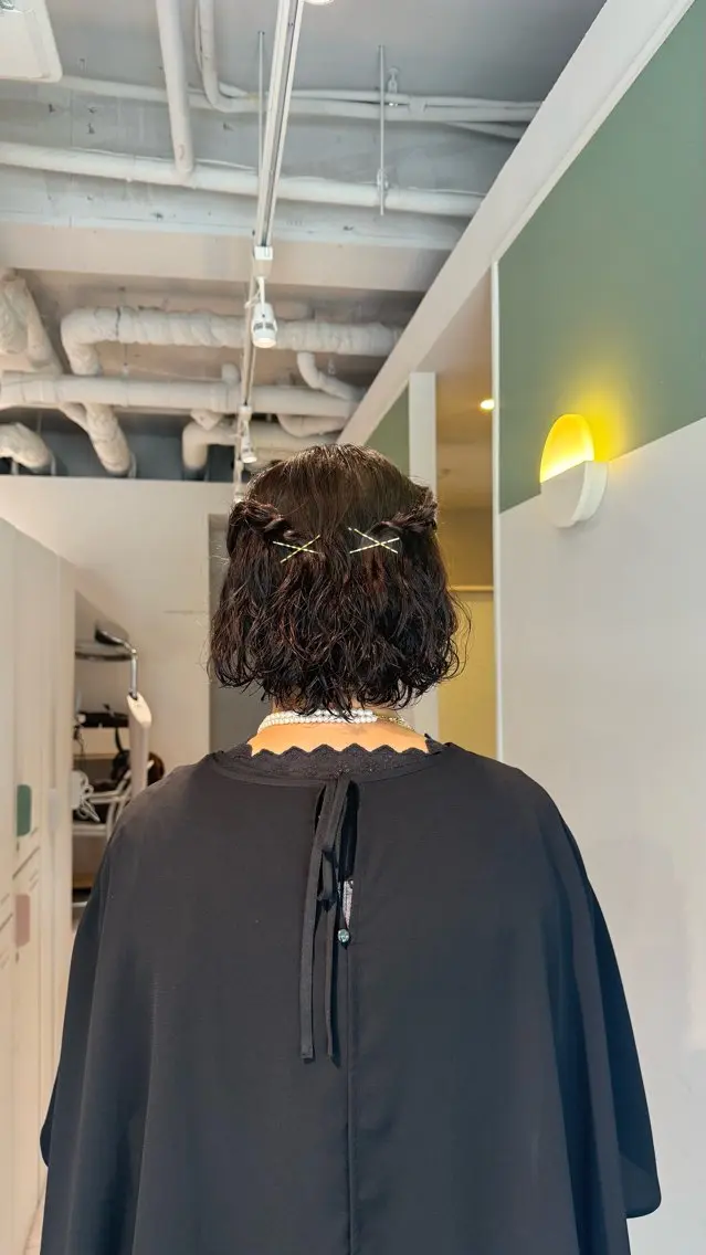ショート ヘアアレンジ ヘアセット 杉田 茉優のヘアスタイル
