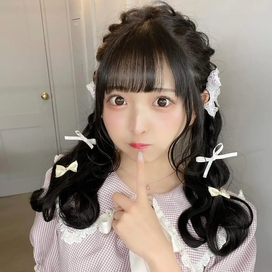 ロング カラー ヘアアレンジ ツインテール ダークグレー ダークグレージュ グレージュ 💖透明感カラー💖 mayukoのヘアスタイル