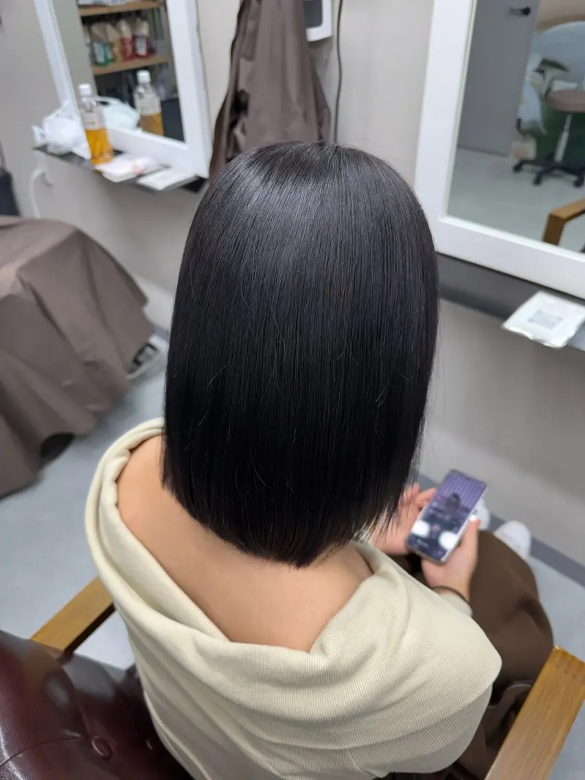 ミディアム トリートメント カット ヘアカラー 福田 聖莉渚のヘアスタイル