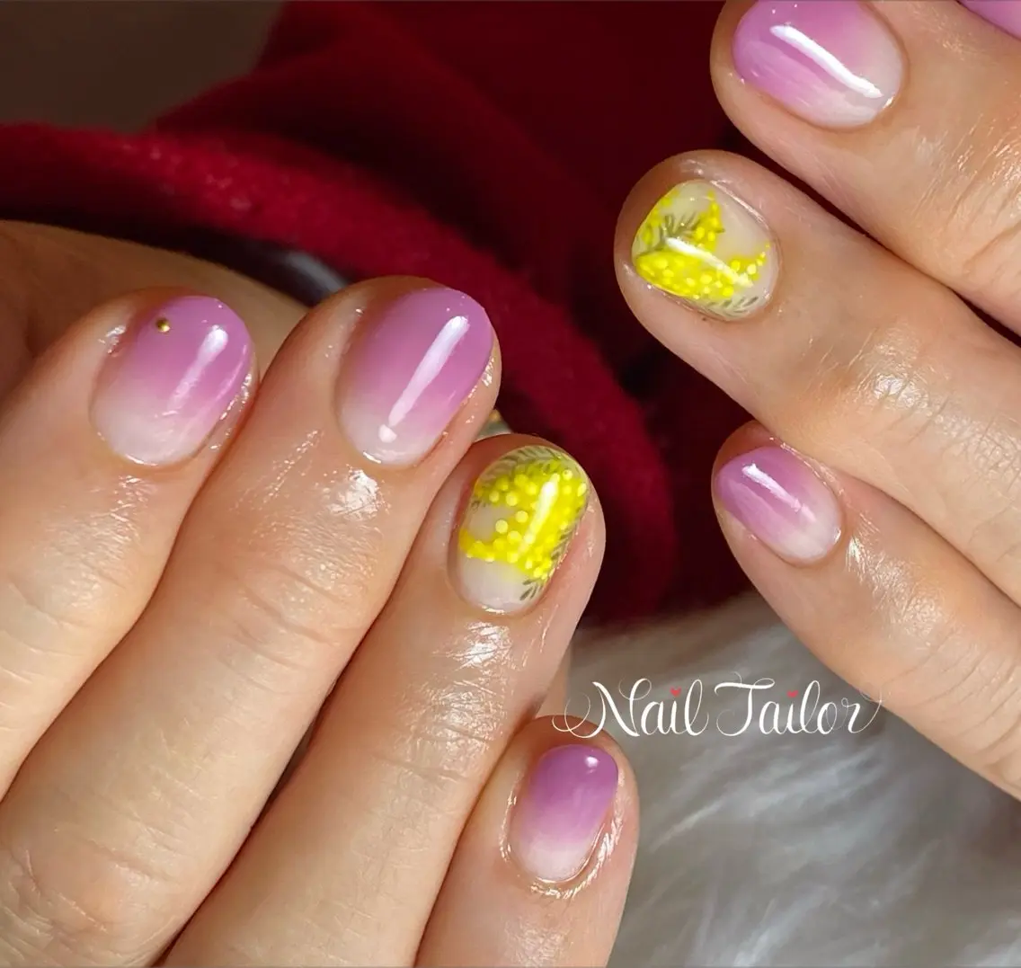 ネイル アートネイル フラワーネイル 春ネイル ハンドネイル NailTailor ネイルテイラーのネイルデザイン