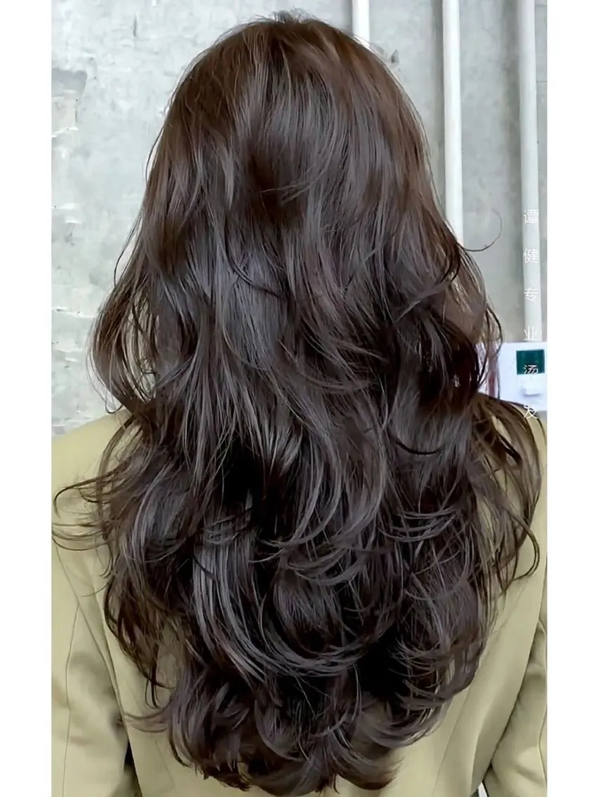 ロング カット パーマ 柿添 莉央のヘアスタイル