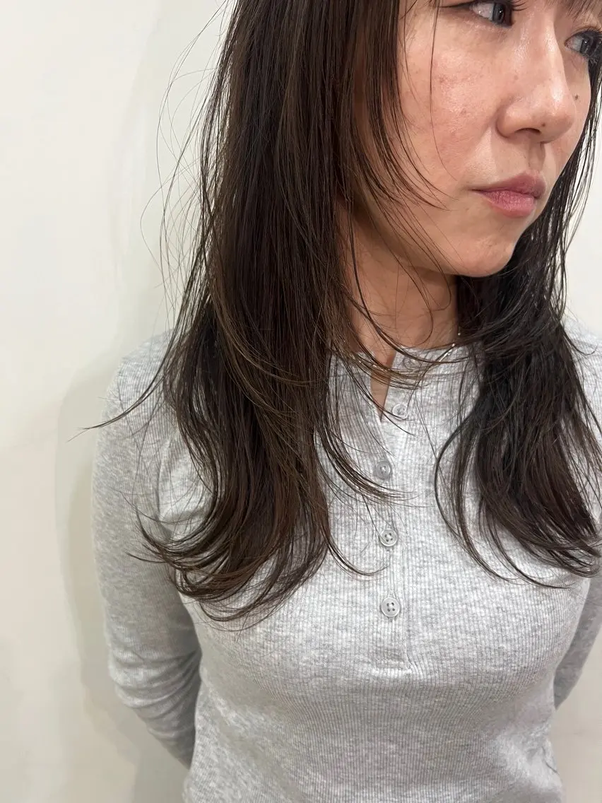 セミロング ハイレイヤー レイヤーカット カット Noa/レイヤー カット🩵パーマのヘアスタイル