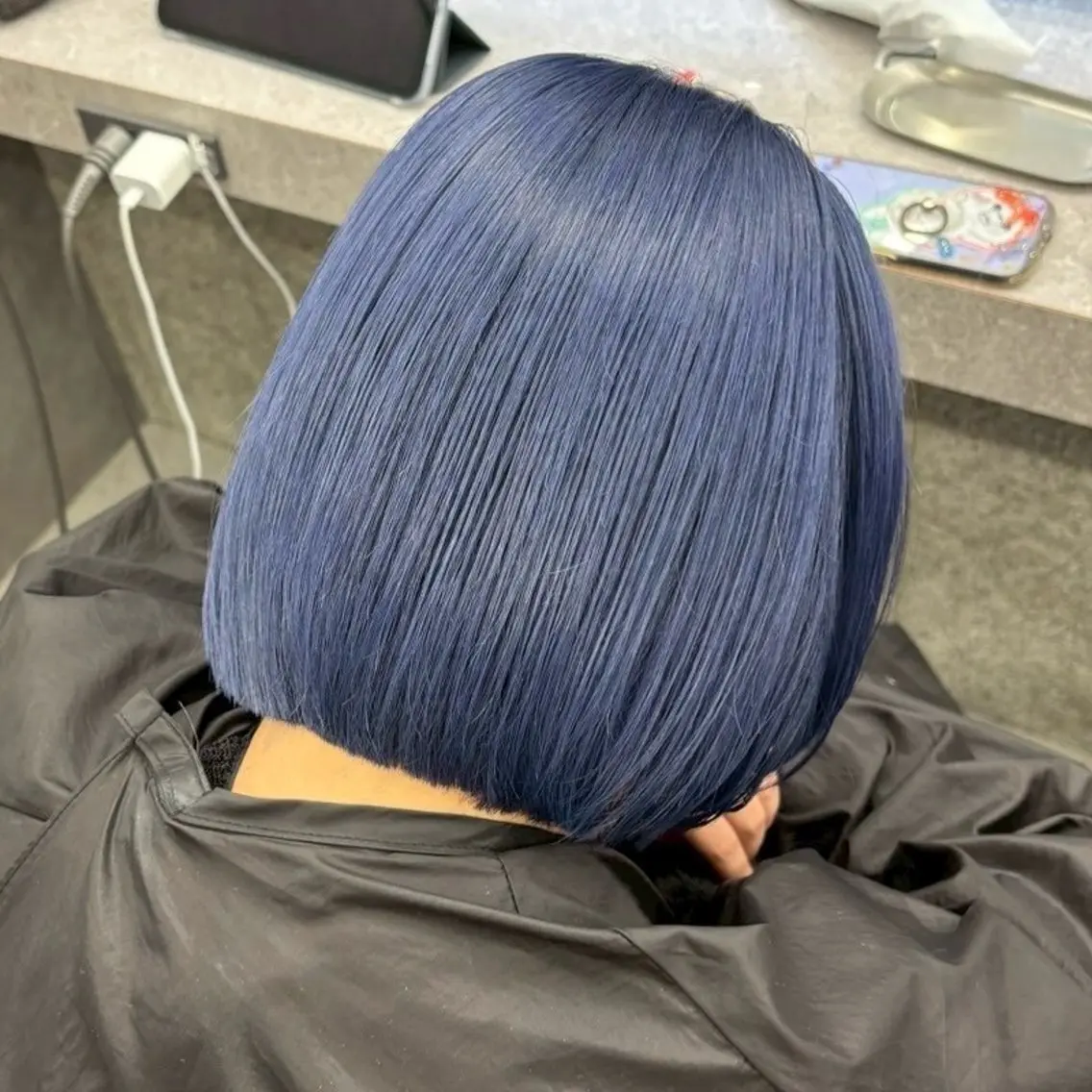 カラー ネイビーカラー Yoshiいろあそび 八王子/ハイトーンのヘアスタイル