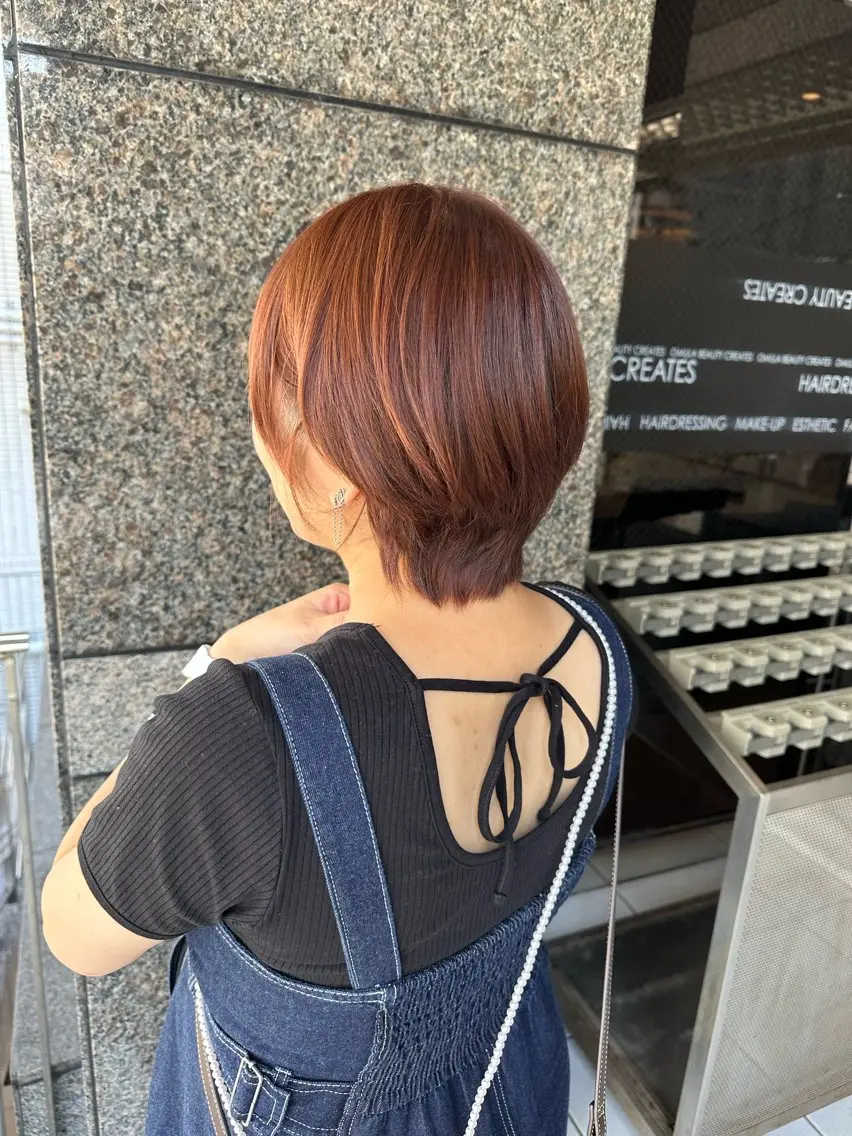 ショート カラー 艶髪/髪質改善/ ホンダリコのヘアスタイル