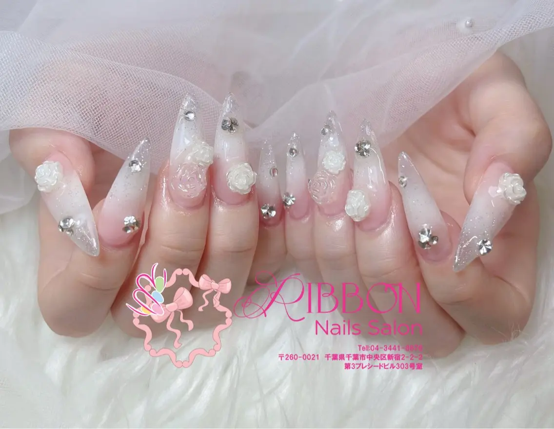 ネイル フットネイル フレンチネイル ジェルネイル マグネットネイル 持ち込み ハンドネイル Ribbonnail salonのネイルデザイン