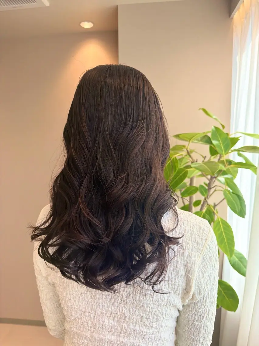 セミロング セミロングパーマ 韓国風ヘア カット パーマ 阪上 沙織のヘアスタイル
