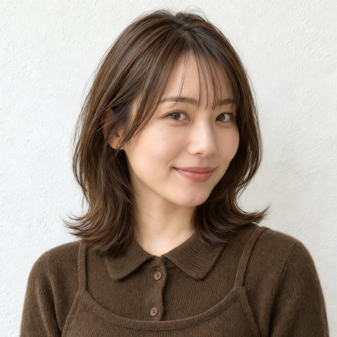 ミディアム カラー 透明感カラー くびれヘア レイヤーカット シースルーバング 外ハネヘア カット ヘアカラー トリートメント 銀座/モテ🤍垢抜け レイヤー/あさみのヘアスタイル