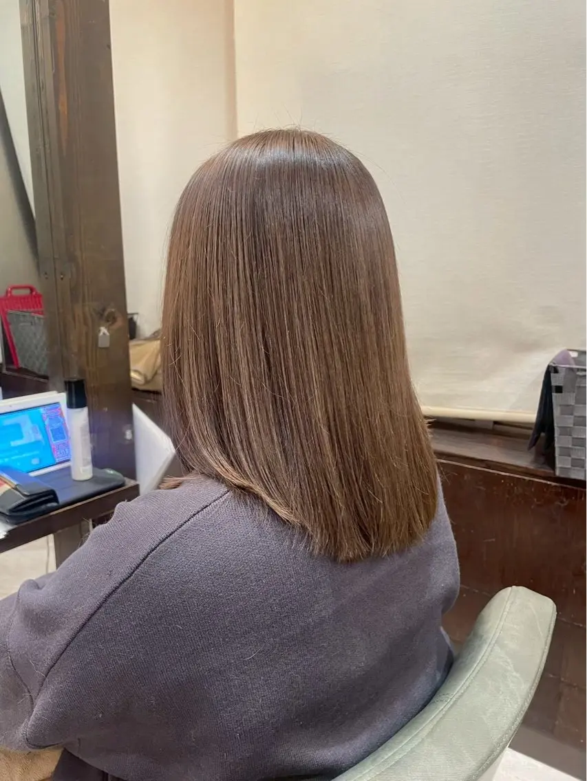 ミディアム ヘアカラー 縮毛矯正 【モデル様募集中】 渡邊 マサキのヘアスタイル