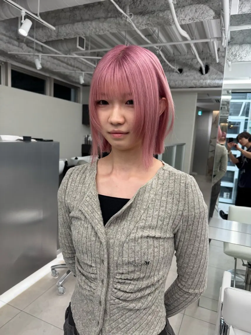 ショート カラー ヘアカラー ヘアセット 栄美容師/kiti /ボブ/ケントのヘアスタイル