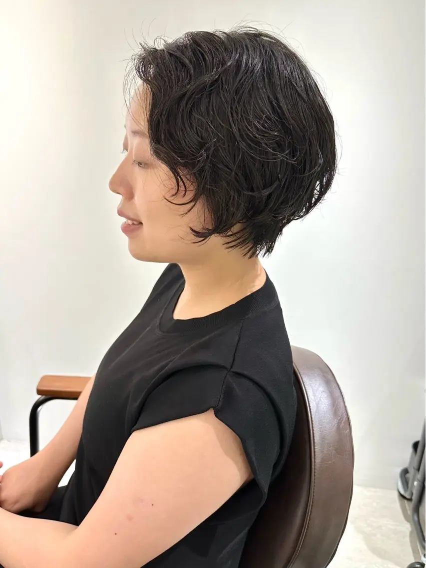 ショート パーマ 髪質改善 縮毛矯正/ レイヤー/銀座/本木のヘアスタイル
