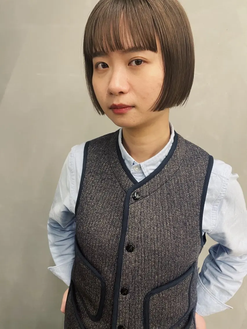 ショート カラー ボブ カット ヘアカラー トリートメント センスをお届けします 大谷将生infpのヘアスタイル