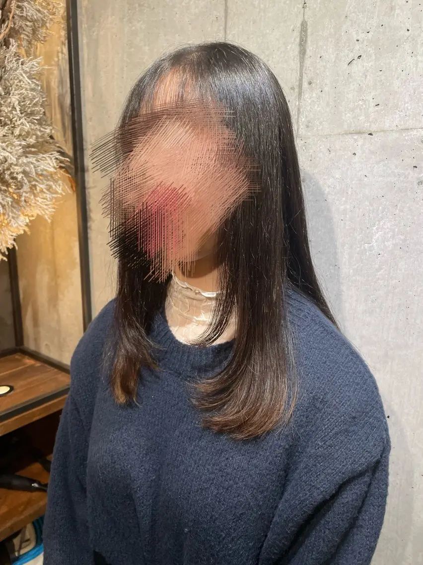 ロング レイヤーカット カット せきや こころのヘアスタイル