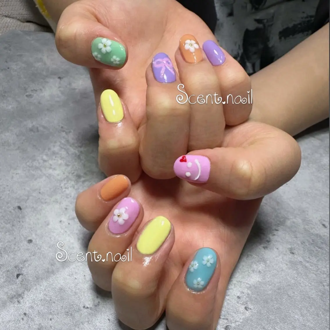 ネイル パステルネイル ハンドネイル Scent.nail セントネイルのネイルデザイン